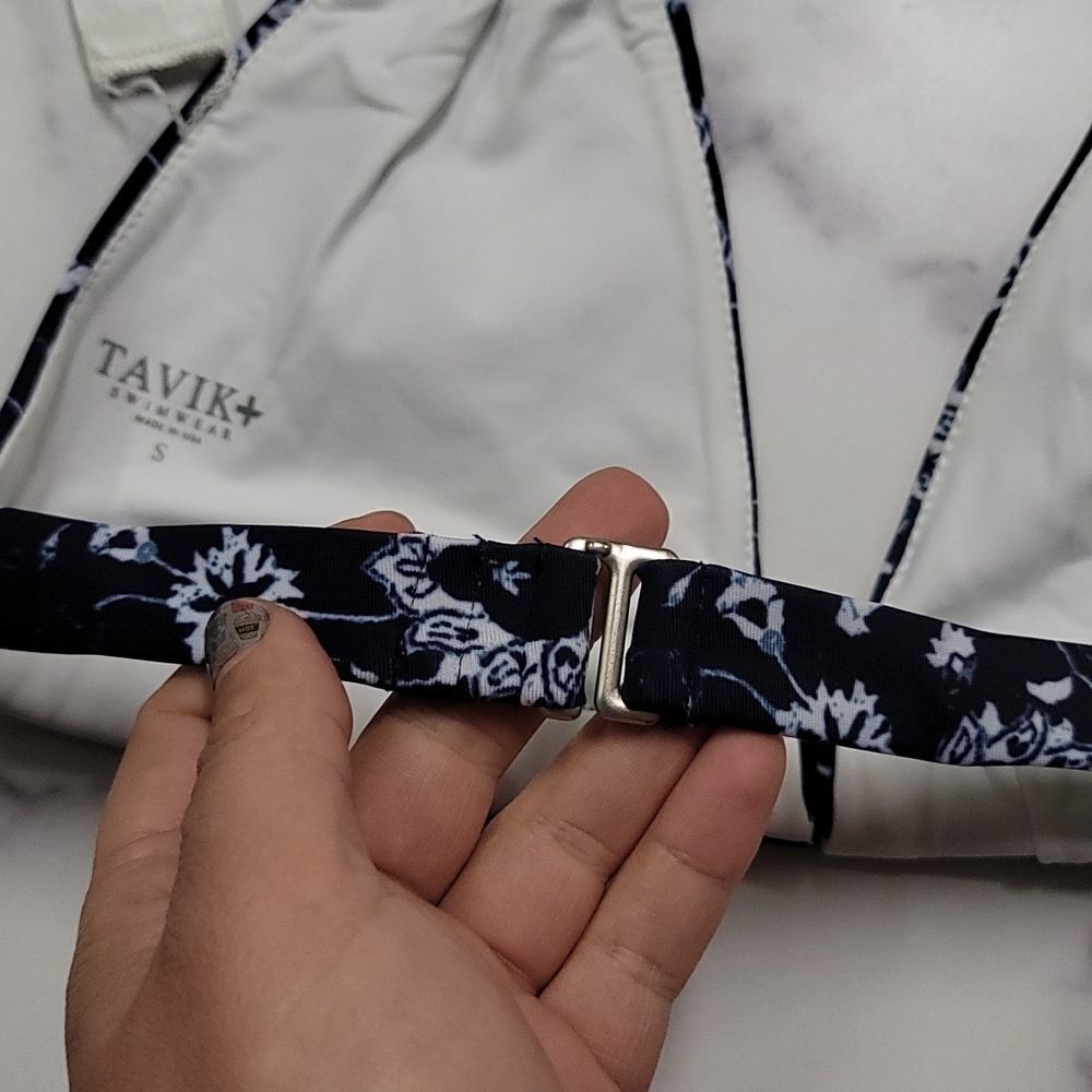 Tavik Lily Triangle Swim Top In Blue - Picture 6 of 6